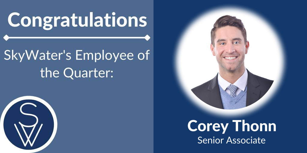 Corey Thonn Employee of Quarter